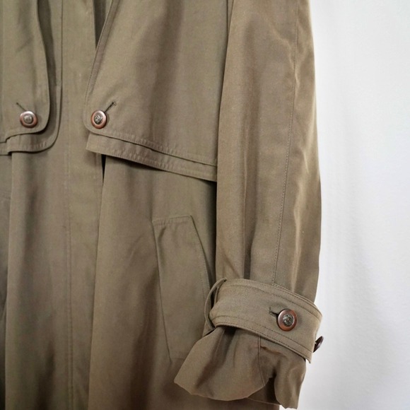 Fitz Wright Vintage Classic Trench Coat Brown Full Length Size 14 - Picture 2 of 5